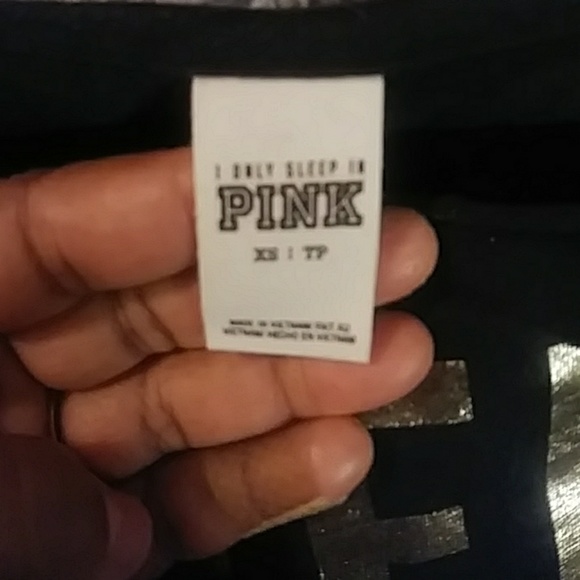 PINK brand blk 3/4 length shirt - Picture 2 of 3